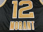 NBA 12 Morant Memphis Grizzlies 24-25 Maillot noir gold